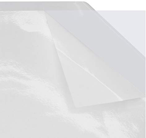 KLEBESHOP24 Doppelseitige Klebefolie DIN A4 oder DIN A5 | beidseitig klebende PET-Folie | transparent | für Bastel- und Büroarbeiten | leistungsstarker Klebstoff/DIN A4, 10 Stück