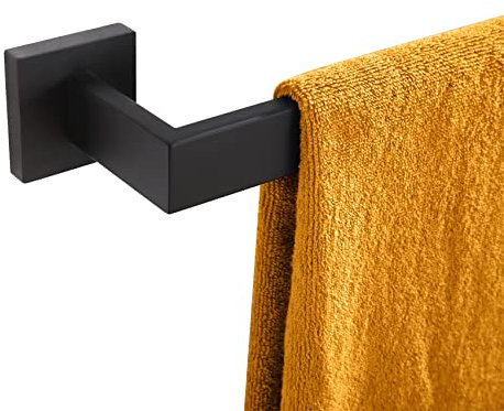 KOKOSIRI B4003BK-L20 Barre Porte-Serviettes Murale en Acier Inoxydable SUS304 Noir Mat 50,8 cm