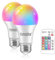 EXTRASTAR E27 Farbwechsel Lampe, Glühbirne Farbige Leuchtmittel, 9W Dimmbar RGB LED Lampe mit Fernbedienung Farbwechsel,16 Farben, 2 Stücke