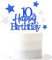 Pargleev Royal Personalised 10th Birthday Cake Topper with Stars - Ten Years Old Party Supplies, Decorations, Keepsakes in Blue