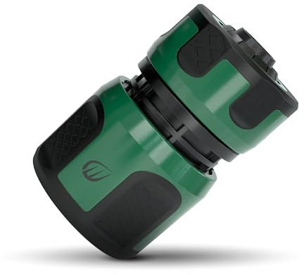 RASENWERK® - Gartenschlauch Steckverbinder für 1/2 Zoll und 5/8 Zoll Schlauch - Schlauchverbinder - Schlauchanschluss - Connector ohne Wasserstop - 1 Stück