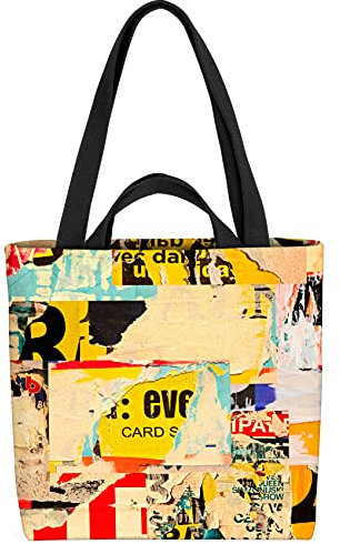 VOID Poster Pop Art Plakate Tasche 33x33x14cm,15l Einkaufs-Beutel Shopper Einkaufs-Tasche Bag