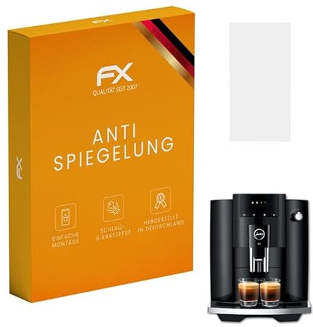 atFoliX Panzerfolie kompatibel mit Jura E4 Schutzfolie, entspiegelnde und stoßdämpfende FX Folie (2X)