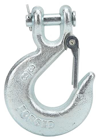 EVGATSAUTO Gancio per Verricello, Ganci a Forcella per Rimorchio per Verricello 3/8 Pollici 1 in Ampia Apertura con Apertura di 18000 Libbre di Carico con Gancio di Sicurezza con Gancio Antiscivolo