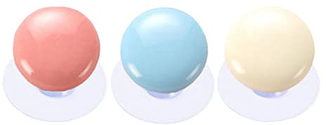 3PCS Manija de Puerta con Ventosa,Sipiris Mangos de Ventosa Tirador Ventosa Puerta Tirador de Puerta Con Ventosa Ventosa Fuerte Manija Tirador Puerta Aspiración Para Vidrio Refrigerador Baño