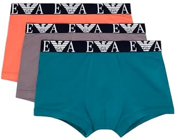 EMPORIO ARMANI Herren 3-Pack Trunk Badehose, Shark/Harbor Blue/LA, XL