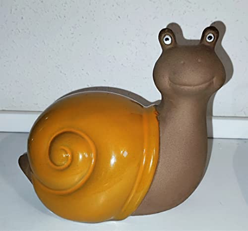 AngiesStrickZauber Dekofigur/Schnecke/Dekoration/Porzellan/Keramik/Gartendekoration/Action/Rofu/Kik