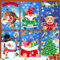 COZII Pegatinas Navidad Ventanas Cristal Reutilizables - Pegatinas Ventana Navidad Doble Cara, Decoracion Navidad Ventana con Copos de Nieve, Reno, Papá Noel para Fiesta de Navidad, 9 Hojas