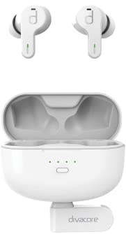 Divacore - Écouteurs sans Fil OMYGOAT Pro - Gaming Ultra Faible Latence - Réduction de Bruit adaptative -35DB - 30h de liberté - 2 Sources (Blanc)