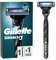 Gillette Mach3 Rasoir Pour Homme, Rasoir À 3 Lames, 1 Manche En Acier Inoxydable + 1 Recharge De Lames