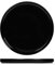 H&H Norway Set 6 Piatti Piani in Porcellana, Nero, 17,5cm