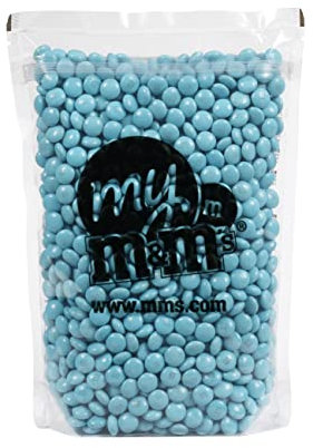 M&M'S mono couleur au chocolat au lait - Sachet vrac de 1,5kg de chocolats - Idée de DIY - Idéal pour mariage, fête d'anniversaire, buffet de bonbons, baptême, gender reveal (Bleu Lagon)