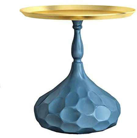 Couchtisch, Beistelltisch, Tee-Beistelltisch, Kunst-Sofatische aus Schiefer/Eisen, nordische Beistelltische, Beistelltisch, rundes Eck-Design, Nachttisch, Snack-Tisch für Schlafsofa, Balkon, Garten-Be