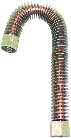 QINGSHENG 1Pcs Aluminum Air Compressor Exhaust Pipe, 10mm OD, 3/8in G Thread Nut, Silver, 24cm/9.44in Length