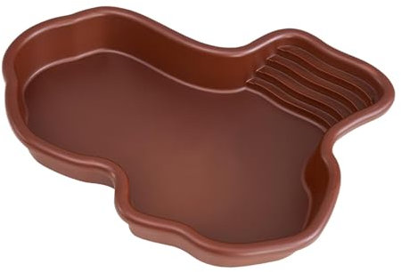 Colcolo Piscine de Bain pour Reptiles, Bain pour Tortues, Amphibiens, Accessoires avec Rampe, mangeoire pour Tortues, lézards, Habitat pour Tortue, Scorpion, sans Tuyau