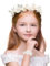 Blumenkranz Haarschmuck Kommunion, Perlen Braut Kopfschmuck mit Armband, Blumenmädchen Haarschmuck Blumenkranz Haarrebe, Hochzeit Haarkranz Weiß Perle für Haarschmuck Damen und Mädchen Kinder