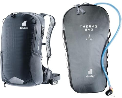 deuter Race Air 10 Fahrradrucksack, Schwarz & Streamer Thermo Bag 3.0 l isolierende Tasche Trinksysteme