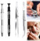 4 Stück Piercing Kugel Aufdreher Piercing Zange Pick Up Tool Prong Klaue Pinzette Abgewinkelte Grabber Diamant Locking Pins für Kleinteile Schmuck Metall Tiny Elektronische Komponenten Präzision Chips