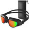RISEOFLE Lunette Piscine Adulte, Lunettes de Natation Unisexes pour Homme et Femme, Lunette Polarisée Avec Protection Antibuée et Anti-UV(Noir)