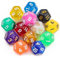 QMAY 12 Stück Polyedrisch Würfel Set, Tisch Spiel Würfel für Dungeons and Dragons DND RPG MTG, Zufällige Farbe (D12)