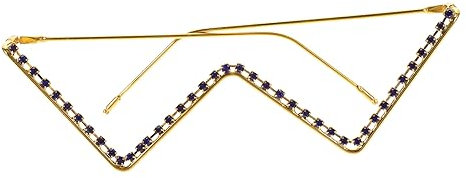 Yardenfun Strass Brille Ohne Linse Brillengestell Requisite Punk Brillengestell Funkelndes Brillengestell Funkelndes Brillengestell Dekoratives Brillengestell Brillengestell Für