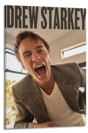 Poster mit Schauspieler Drew Starkey, Kunstdruck, Fotodekoration, Wohnzimmer, Junge, Schlafzimmer, Dekoration, Leinwandkunst, Geschenk, 30 x 45 cm, Rahmenstil