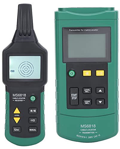 Underground Wire Locator Cable Tracer Detector for Finding Wall/Underground Dog Fence Broken Wire Short Circuit Metal Pipe, MY6818 Multifunction Wire Tracker Cable Tester