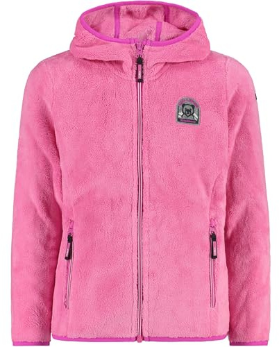 CMP - Giacca da bambina in pile Highloft con cappuccio fisso, Bouganville, 104