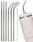 7PCS Stainless Straw 10mm, Reusable Long Stainless Straw for 30oz, 40oz Cup Milkshake, Smoothie and Jumbo Thick Drinks