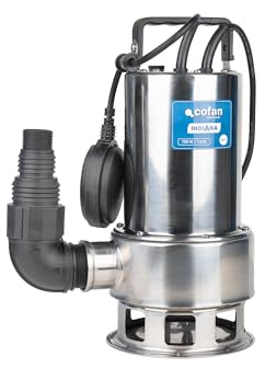 Cofan Schmutzwasser-Tauchpumpe | Leistung: 750 W | max. Fördermenge 13000 l/h | Edelstahl | Kabel 10 m