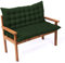Outdoor-Bank-Sitzkissen mit Rückenlehne für 2-/3-Sitzer, dick, Relaxer, Liegekissen für Garten, Veranda, Terrassenmöbel, Dunkelgrün, 100 x 100 x 8 cm