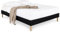 IDIMEX Sommier tapissier Brest 160 x 200 cm Structure en Bois et revêtement en Tissu Noir, Cadre de lit avec Pieds et sommier à Lattes déhoussable pour 1 Personne
