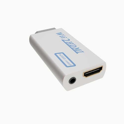 mendem Adattatore HDMI per console Wii | convertitore HD 1080P/720P | uscita video e 3,5 mm audio | Plug & Play | Supporta tutte le modalità di visualizzazione