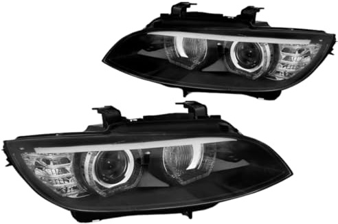 3D Angel Eyes Xenon Scheinwerfer Set Schwarz für BMW 3er E92 Coupé 06–10 & E93 Cabrio 07–10
