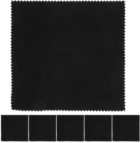 TOYANDONA 6 Stück Flanell Reinigungstuch für Trompete und Gitarre mit Doppelseitigem Design Umfassende Pflege und Wartung Schwarzes Instrumentenreinigungswerkzeug für Musikinstrumente