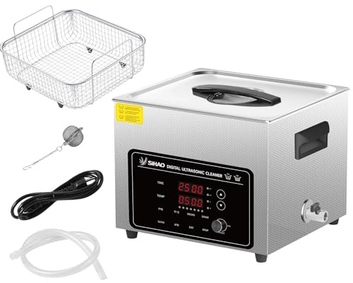 Furvveerr Ultraschallreiniger mit Heiztimer & Korb, Professionelle Digitale Ultraschallreinigungsgerät, Reinigung Ultraschall für Schmuck, Brillen, Uhren usw. (15L)