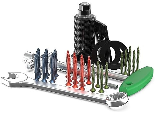 MULTIPICK Türöffnungswerkzeug - [inkl. 30 Zugschrauben] Schlosszieher - Glocke Öffnungswerkzeug - Schloss Türöffnung - Schlosserwerkzeug Ziehglocke - Made in Germany