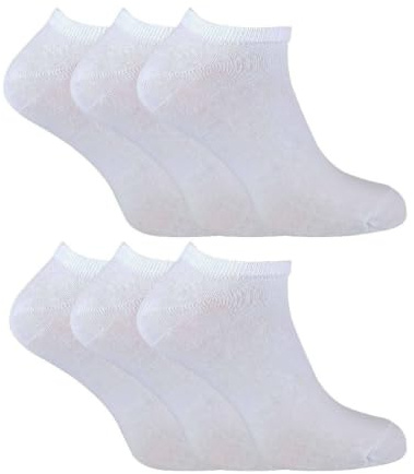 Sock Snob - 6 Pack Mens Cotton Ankle Low Cut Short Quarter Gym/Trainer Socks
