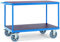 Schwerlast-Tischwagen | Massiver Transportwagen Traglast: 1200 kg - stabiler Plattformwagen mit 2 Etagen je 120x80 cm | Transportkarre Lagerwagen