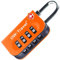 OW-Travel Zahlenschloss 4 Stellig Kofferschloss Vorhängeschloss Gepäckschloss Sicherheitsschloss Diebstahl Sicheres Lock TSA USA Schloss Zahlencode für Reise Koffer Spind Rucksack Luggage:1 Orange
