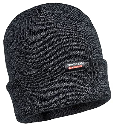 Portwest Reective Strickmütze, Insulatex gefüttert, Farbe: Schwarz, B026BKR