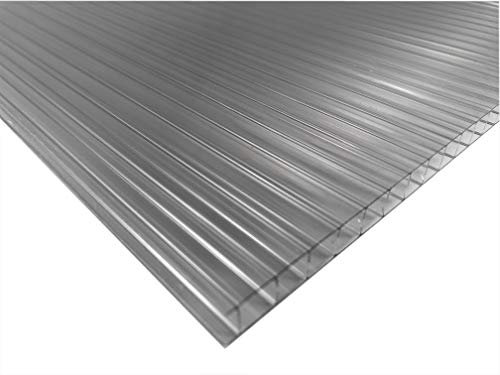 4-10mm Polycarbonat Stegplatte Dachplatte KLAR kostenloser Zuschnitt (6mm, 500x500mm)