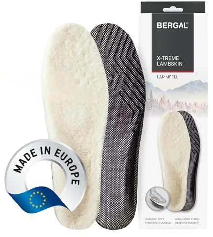 X-TREME LAMBSKIN Lammfell-Sohlen Einlegesohlen extra dick Damen und Herren anatomisch geformt Halt und Komfort Winter-Einlagen Thermosohle warm weich flauschig echtes Schaffell Schuheinlagen Gr. 39