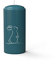 osterstumpen getaucht hase ozean by engels kerzen Ø 7 x H 15cm 52 std osterkerze