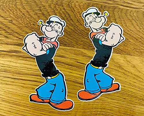 Popeye DER SEEMANN Aufkleber Sticker Set Oldschool Comic Classic Car Auto Se55