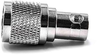 vhbw TNC Adapter (m) auf BNC Buchse für Verschiedene Hochfrequenztechnik-Geräte - HF-Koaxialadapter
