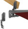 Leudus Ersatzteile Stahl Dachsparrenhalter&Wandhalterung LUP060 mit LUP059 40mm für Markisen (1 Set) grau