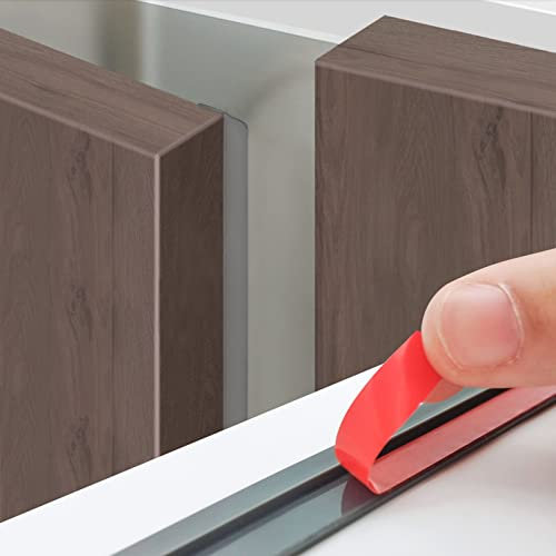 Draught Excluder for Doors, 9.8 Ft*5 Pcs Rubber Door Seal Strip, Self-Adhesive Draft Excluder Weather Stripping for Door Frame Windows Soundproof Insulation, Suit for 2 to 6mm Gap