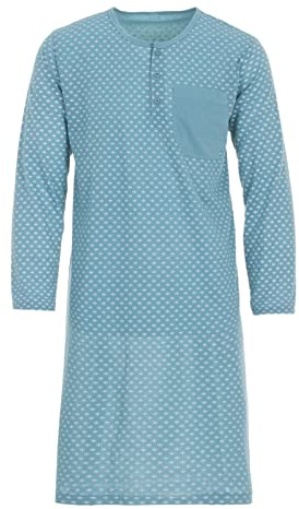 Herren Nachthemd 1/1 Arm mit Brusttasche Langarm Schlafshirt