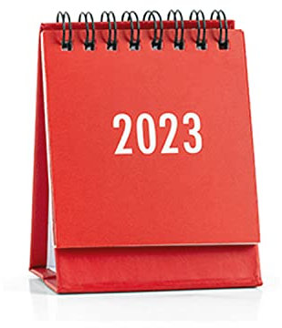1 Stück Mini Tischkalender 2023,Klein Tisch Kalender von August 2022 bis Dezember 2023,Mini Kalender für 2023 Tragbar Klein Taschenkalender Wochenkalender Monatskalender mit Aufklebern